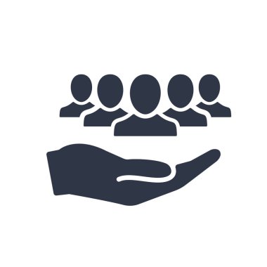 Hizmet sunuyoruz - toplum hizmeti - Minimal simgesi