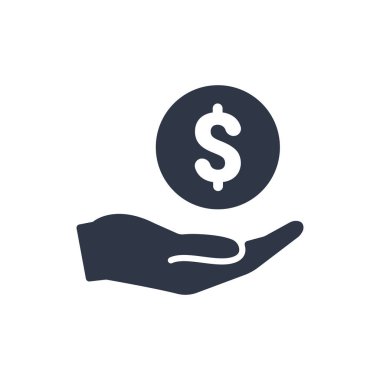 Sabit Döviz bankacılık hizmetleri - vektör web simgesi