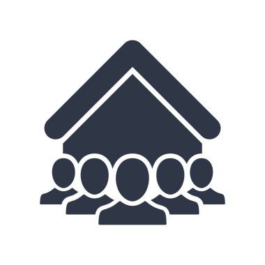 Sosyal topluluk - vektör web simgesi