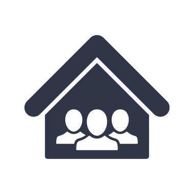 Birlikte yaşama kavramı - vektör web simgesi