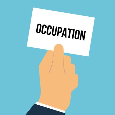 Adam gösteren kağıt işgal metin