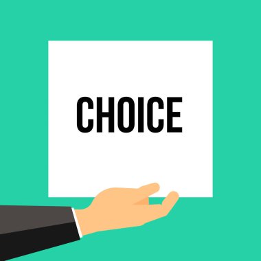 Adam gösteren kağıt seçimi metin