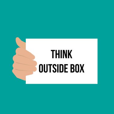 Kağıt dışında düşünmek kutusunda gösterilen adam