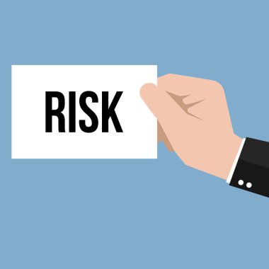 Adam gösteren kağıt Risk metin