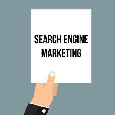 Kağıt arama motoru pazarlaması gösterilen adam