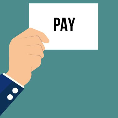 Adam gösteren kağıt ödeme metin