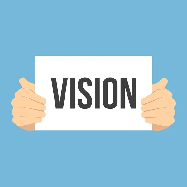 Az ember bemutatja könyv Vision szöveg — Stock Vector
