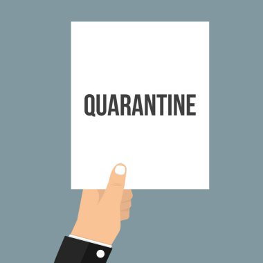 Adam gösteren kağıt karantina metin