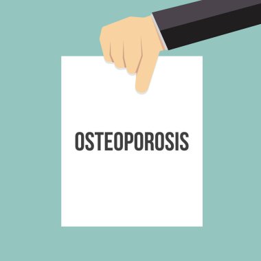 Adam gösteren kağıt osteoporoz metin