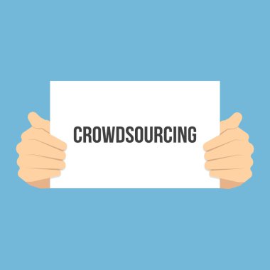 Adam gösteren kağıt Crowdsourcing metin