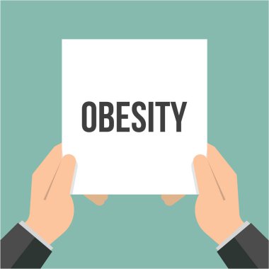 Adam gösteren kağıt obezite metin