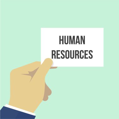 Kağıt insan kaynakları metnini gösteren adam