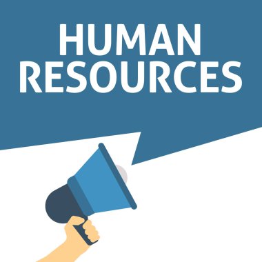 Megafon ile insan kaynakları ilan tutan el