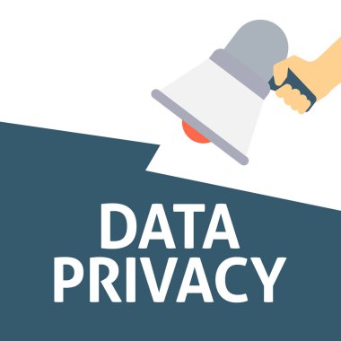 El ile veri gizlilik ilan megafon tutarak