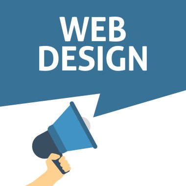 Megafon ile Web Tasarım ilan tutan el