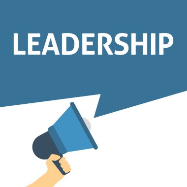 Megafon ile liderlik ilan tutan el