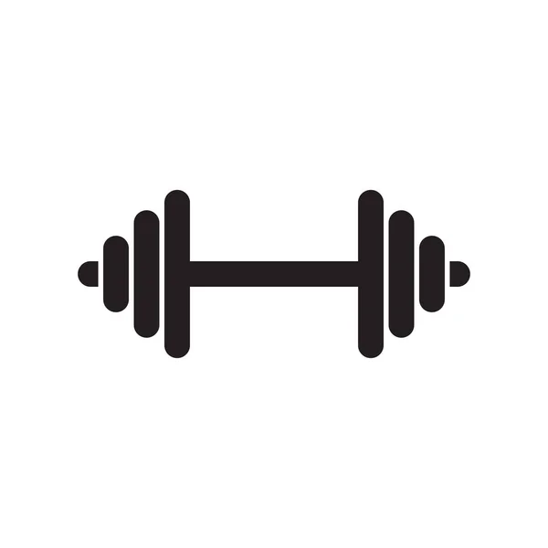 Muscle lifting icon, fitness barbell, gym icon, exercise dumbbells isolated, vector weight lifting symbol — Stock Vector