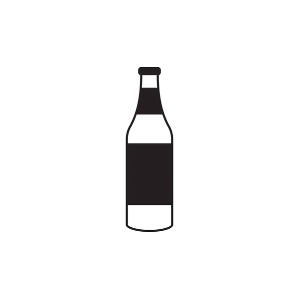 Botella de cerveza Icono Vector Logo Template — Vector de stock