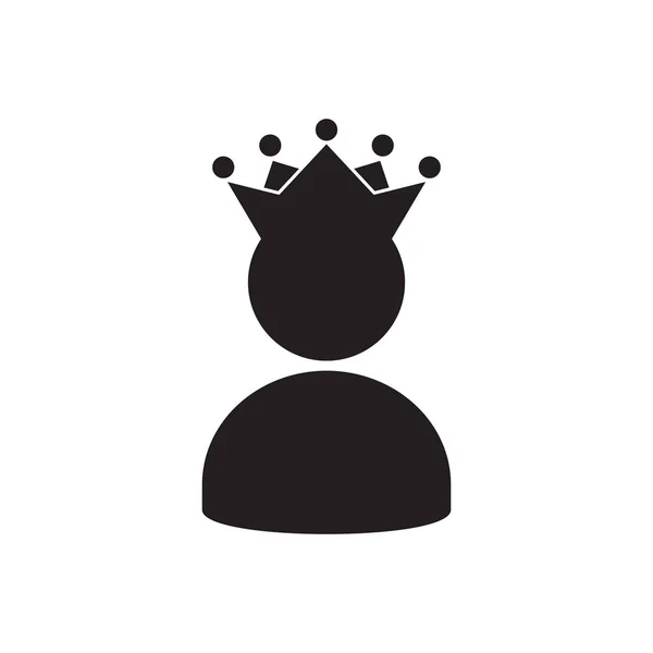 King User Icon Logo Elemento de Design — Vetor de Stock