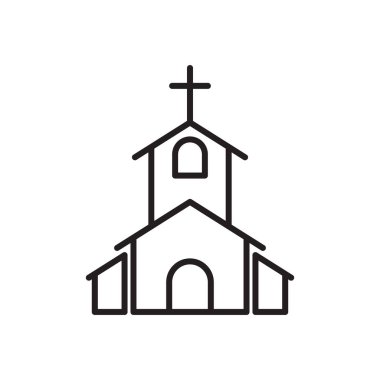 Kilise kutsal kişilerin resmi. Sevgili simge. Düğün öğesi simgesi. Premium kalite grafik tasarım. İşaretler, semboller koleksiyonu simgesi Web siteleri, web tasarım, mobil, bilgi grafikleri beyaz arka plan üzerinde