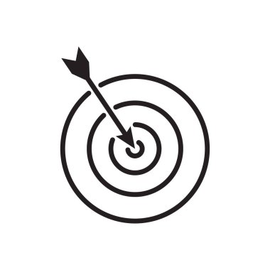 Hedef, amaç, doğruluk, başarı simgesi, hisse senedi vektör, eps10.