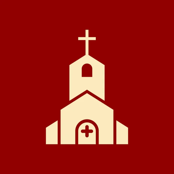 Ikon gereja, bangunan keagamaan, kristen, ikon kuil kristen dengan tanda tambah. Ikon gereja dan simbol positif baru - Stok Vektor