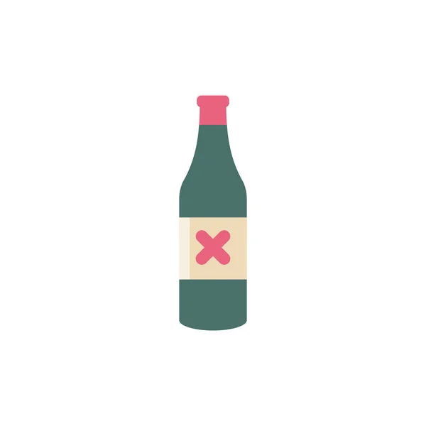 Butelka ikona wektor z anulowania znak. Bar alkohol napoje ikona i Zamknij Usuń, Usuń symbol — Wektor stockowy