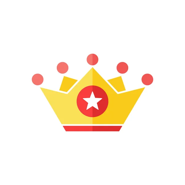 Icône couronne avec signe étoile. Icône d'autorité et meilleur, favori, symbole de notation — Image vectorielle