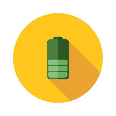 Pil simgesi. Elektrik pille vektör