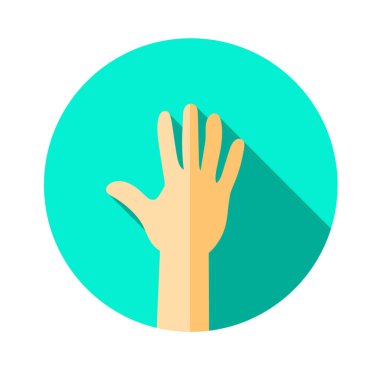 Bir yandan. El gösteren beş parmak. Hoş bir jest.