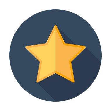 Yıldız düz simgesi, favori vektör logo illüstrasyon, üzerinde beyaz izole piktogram