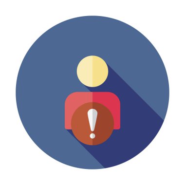 Uyarı işareti simgesi olan kişi. Hasta sorun vektör. Hata simgesi. Hasta. Hasta yaş