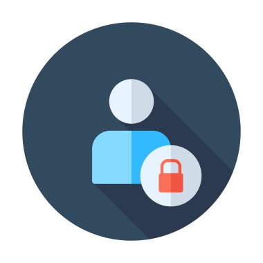 Kullanıcı oturum açma ya da kutsal kişilerin resmi kimlik doğrulaması, vektör. Kişisel Koruma simgesi. Internet Gizlilik Koruma simgesi. Parola korumalı. Güvenlik tuş takımı. Hesap. Bağlanmak