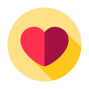 Kalp simge vektör. Düğün Aşk grafik sembolü. Sevgililer günü işareti, basit kalp izole amblem tasarımı şekil. Sağlık illüstrasyon. Romantik, romantizm düğmesi. Tutku sembolü. Web simgesi