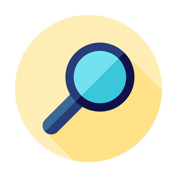 Search Icon Vector. Find icon single. Magnifying glass sign. Zoom symbol. Magnifier illustration isolated. Optical Web tool. Exploration sign. Flat design. Focus, look, seek, lens — Stock Vector