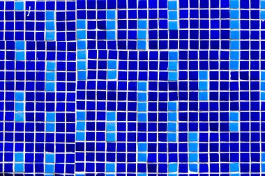 close-up view of dark and light blue decorative tiles background  clipart