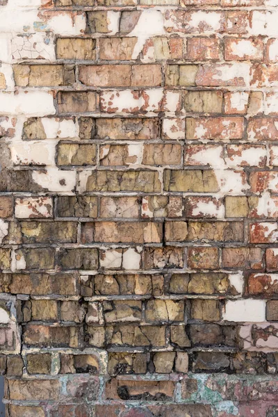 Old Weathered Rough Brick Wall Background — Stock Photo, Image