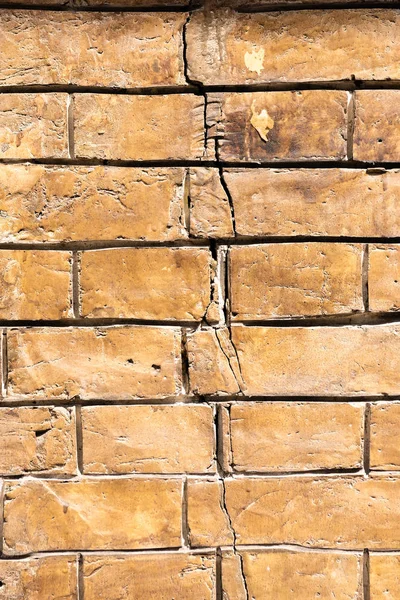 Oude Bruine Bakstenen Muur Gestructureerde Achtergrond — Gratis stockfoto