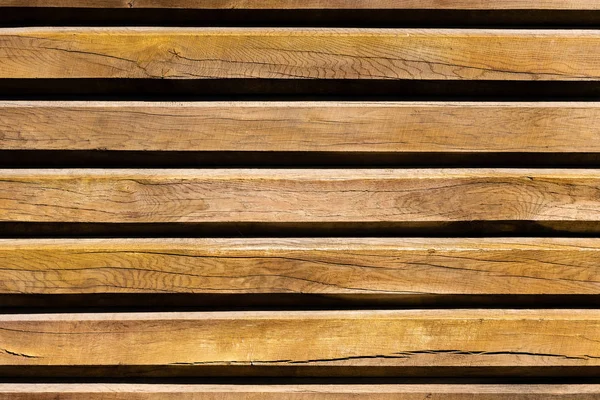 Nærbilde Brun Trebakgrunn Med Horisontale Planker – stockfoto