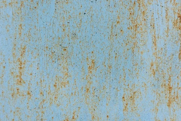 Close View Old Scratched Blue Wall Rust Background — Stock Photo, Image