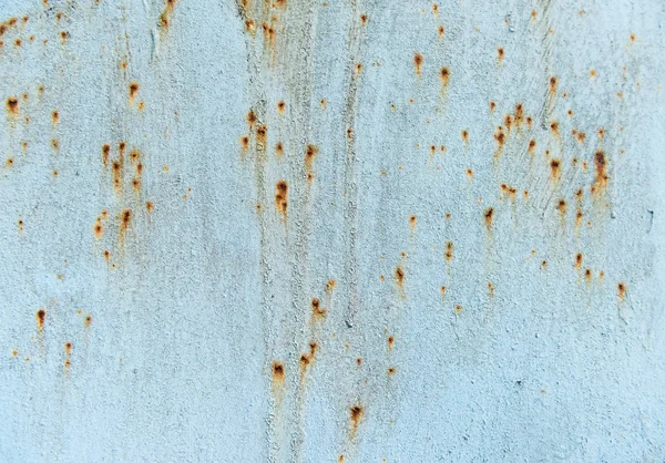 Close View Old Light Blue Wall Rust Background — Free Stock Photo