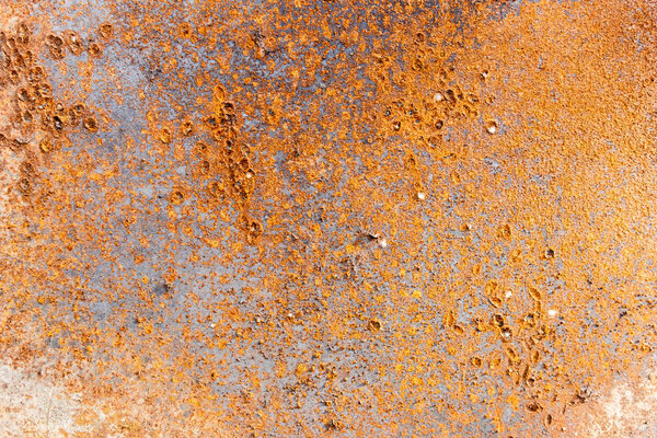 close-up view of old brown rusty weathered background 