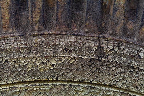 крупный план старого черного обветшалого фона шин
