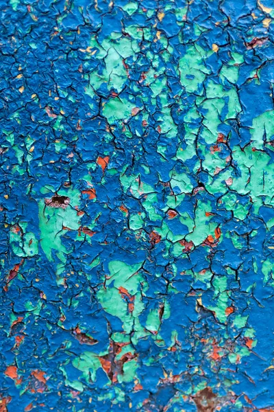 Nahaufnahme Von Alten Blau Verwitterten Wand Strukturierten Hintergrund — kostenloses Stockfoto