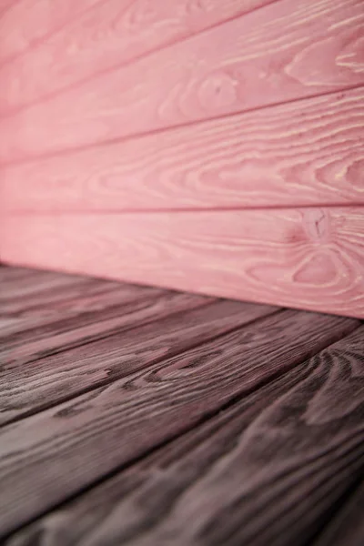 Piso Madera Gris Pared Madera Rosa — Foto de stock gratis