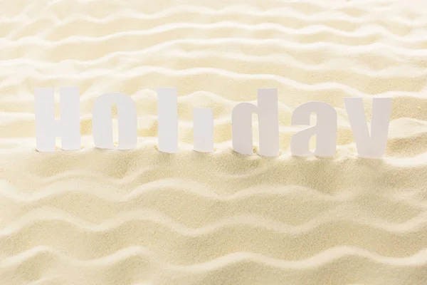 Word Holiday Sandy Beach Waves — Free Stock Photo