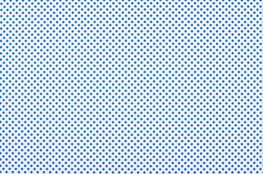 Beyaz zemin üzerine mavi polka noktalı desene