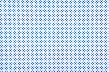 Blue polka dot pattern on white background clipart