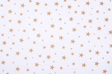 Abstract pattern with bright stars on white background clipart