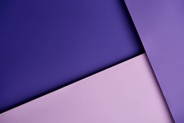 Abstract background with paper sheets in purple tones clipart